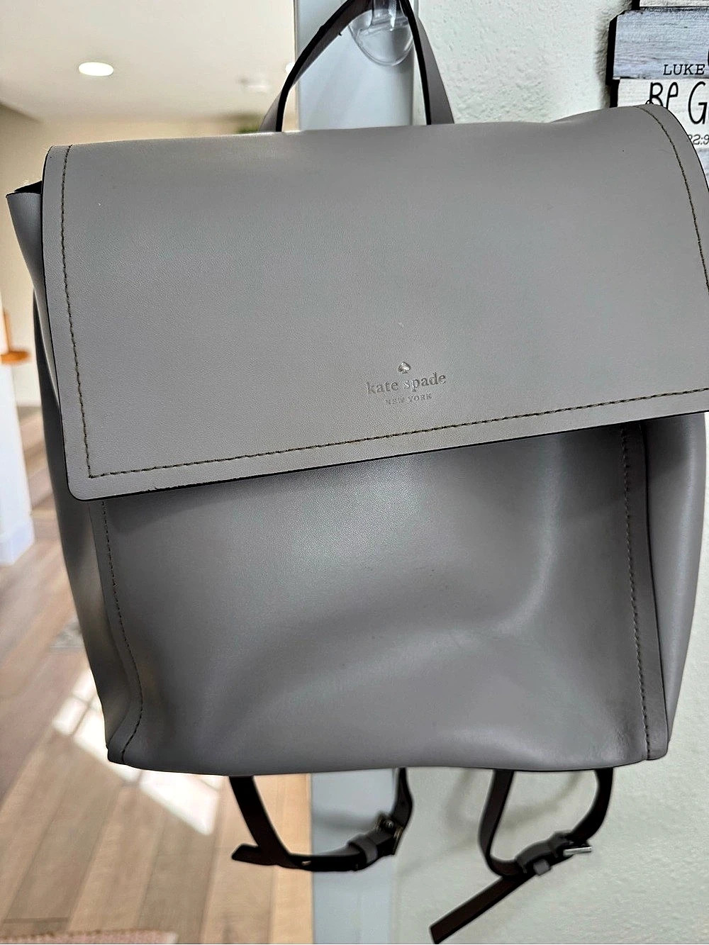 kate spade Kristi Medium Flap Backpack Gray